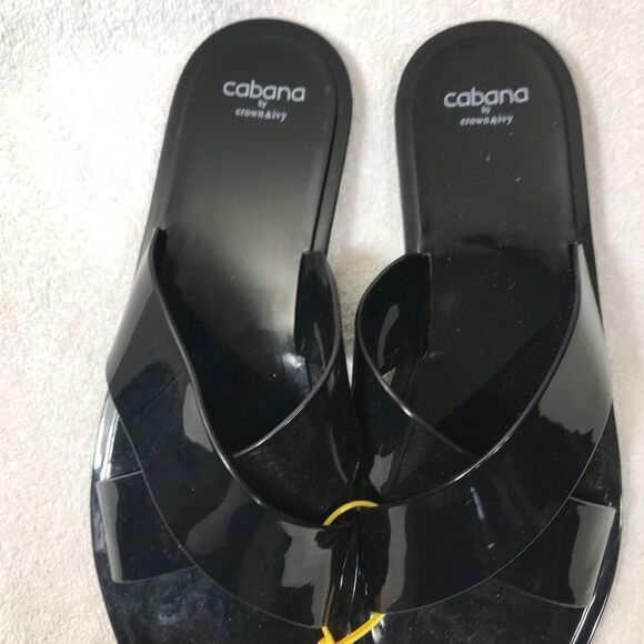 Cabana by Crown and Ivy black sandals Size 8 - Picture 5 of 8